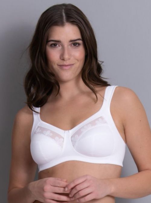Sophia non-wired bra, white