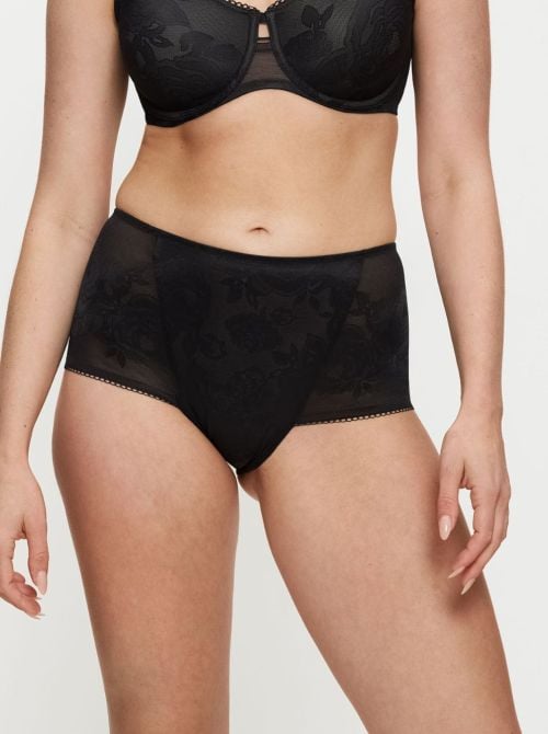 Wild Rose Sensation slip maxi, nero TRIUMPH