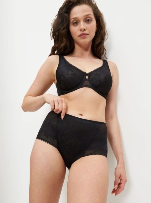 Wild Rose Sensation slip maxi, nero TRIUMPH