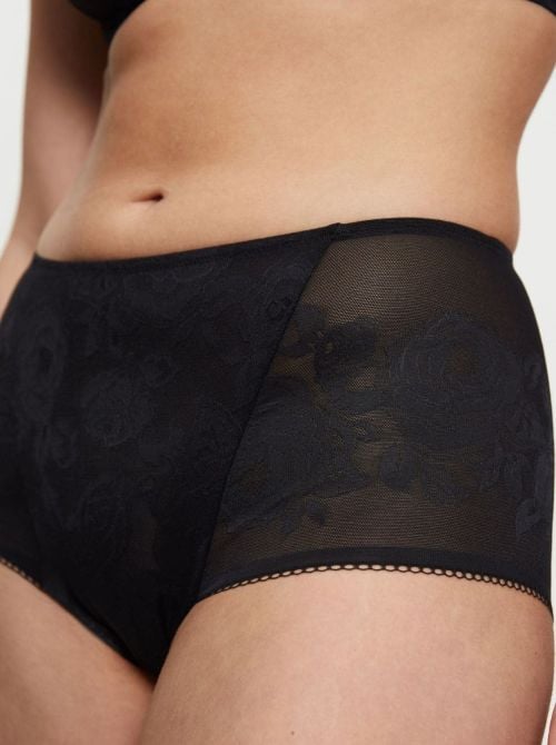 Wild Rose Sensation slip maxi, nero