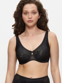 Wild Rose Minimizer underwired bra, black