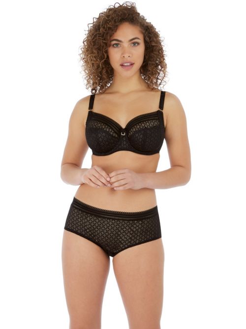 Viva Lace Underwire bra with side support, black