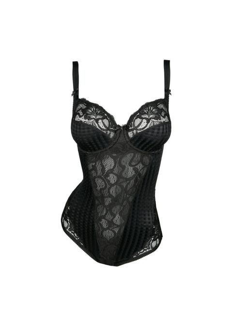 Madison wired body suit, black