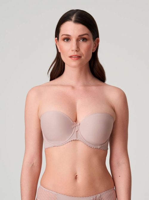 Divine Padded bandeau bra, dove gray