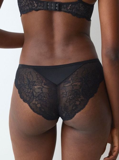 Amourette Charm Brazilian 01 Slip Brasiliano in Pizzo, nero