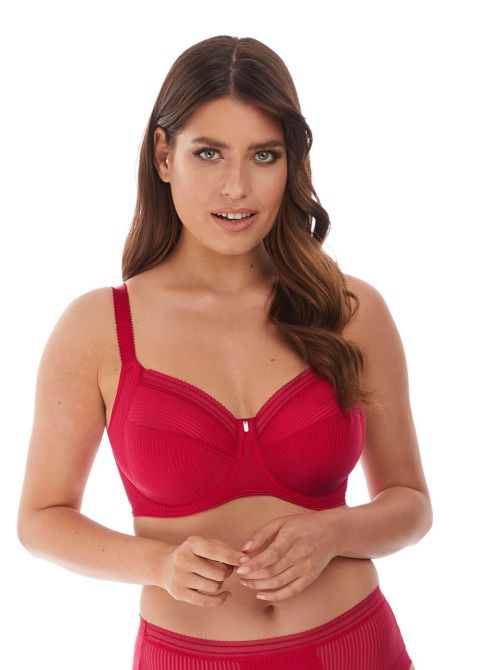 Fusion Underwired  Full Cup Side Support Bra, red