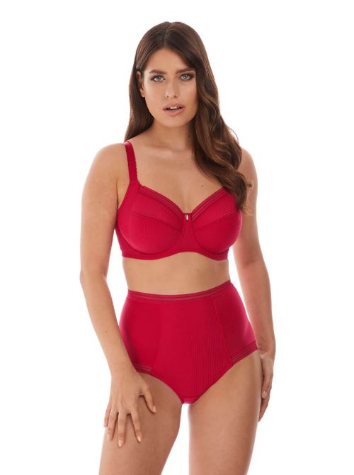 Fusion Underwired  Full Cup Side Support Bra, red