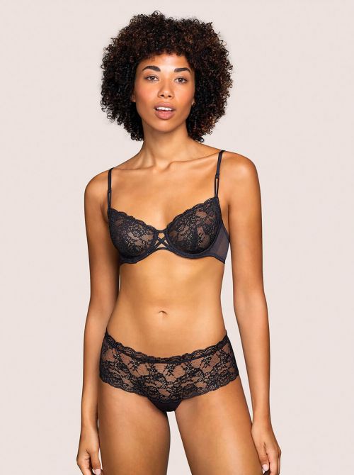 Tiger full cup wired bra, black ANDRES SARDA