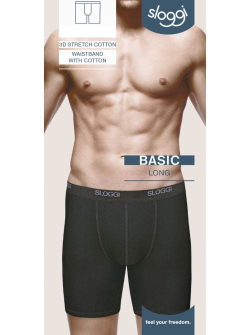 Sloggi Men Basic Long 3 Capi, nero