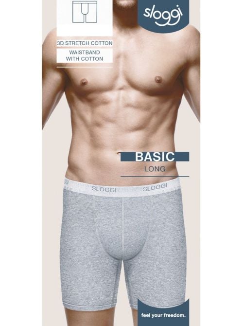 Sloggi Men Basic Long 3 Capi, grigio
