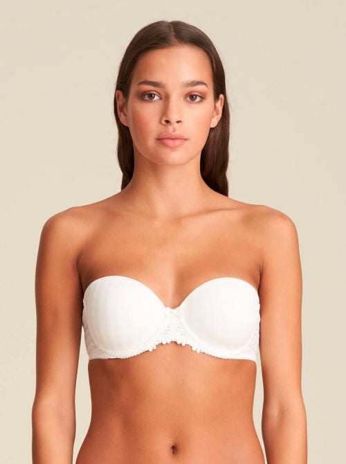 Avero padded bandeau bra, ivory