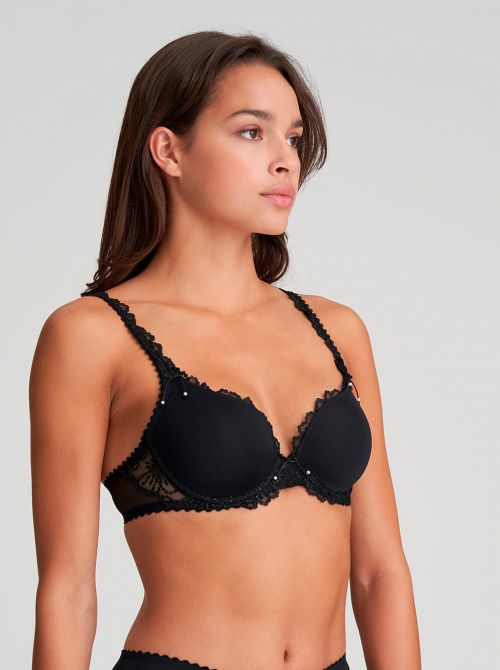 Jane Reggiseno imbottito a cuore, nero