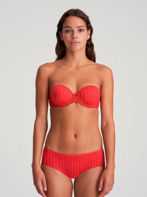 Avero padded bandeau bra, scarlet