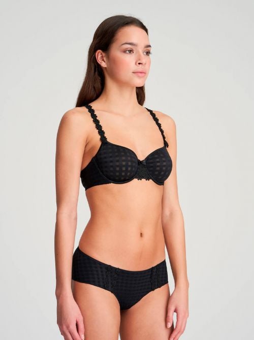 Avero hotpants a vita bassa, nero
