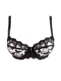 Dressing Floral reggiseno a balconcino, nero