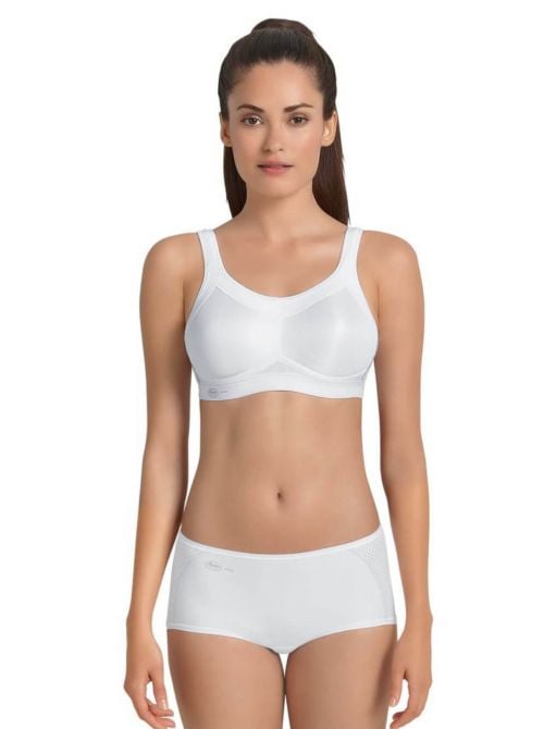 5529 reggiseno sportivo senza ferretto, bianco