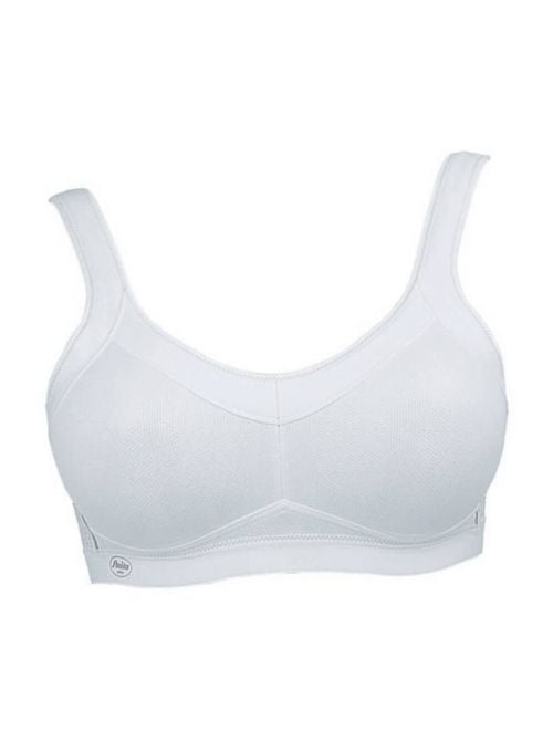 5529 reggiseno sportivo senza ferretto, bianco