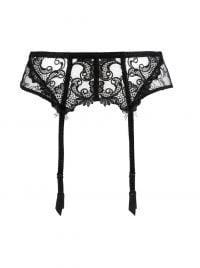 Dressing Floral garter belt, black