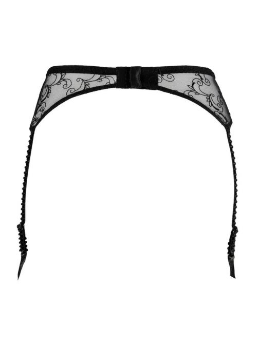 Dressing Floral garter belt, black