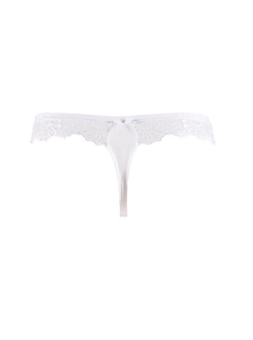 Dressing Floral tanga, bianco