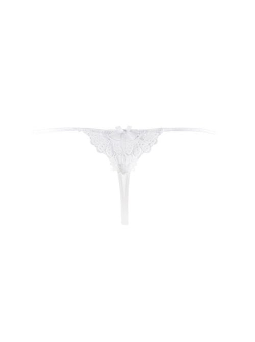 Dressing Floral Tanga sexy, bianco