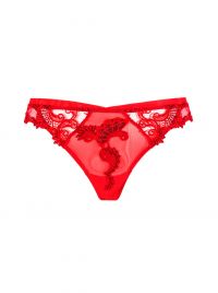 Dressing Floral tanga, rosso