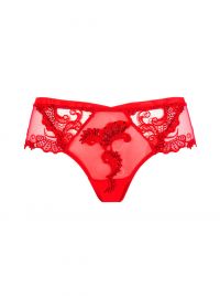 Dressing Floral coulotte, rosso