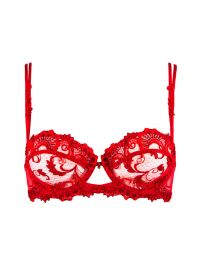 Dressing Floral reggiseno a balconcino, rosso