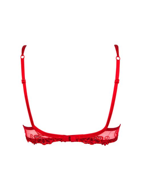 Dressing Floral coque bra, red