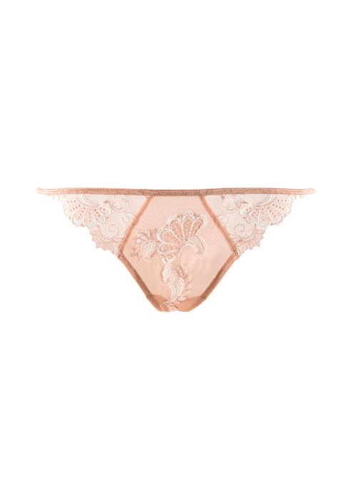 Dressing Floral Sexy thong, nude