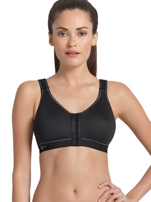 5523 front closure - non-wired bra, black ANITA ACTIVE