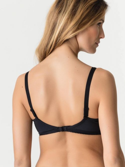 Satin Reggiseno con ferretto, nero