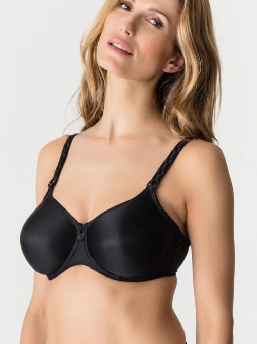 Satin Reggiseno con ferretto, nero