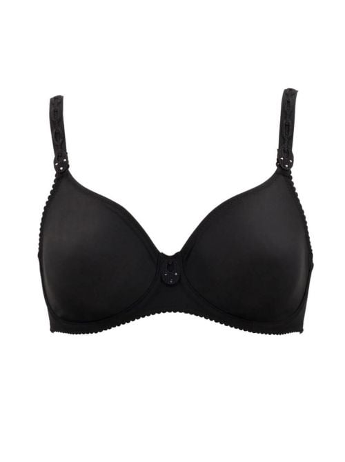 Satin Reggiseno con ferretto, nero