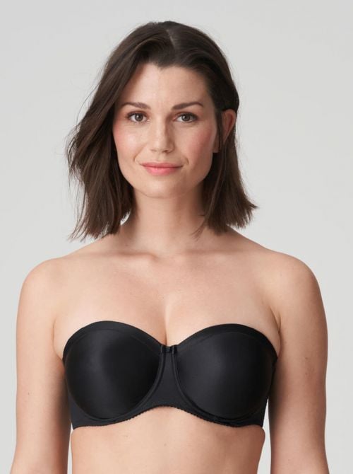 Satin bandeau bra, black PRIMADONNA