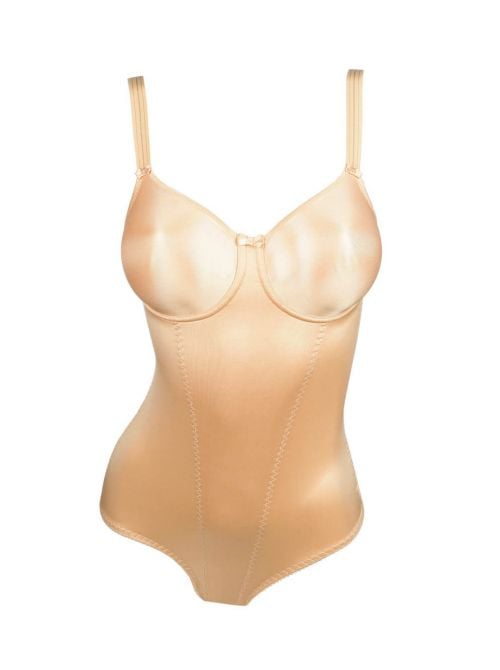 Satin Body con ferretto, cognac