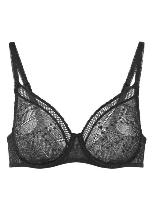 Comete Underwired bra with deep cups, black