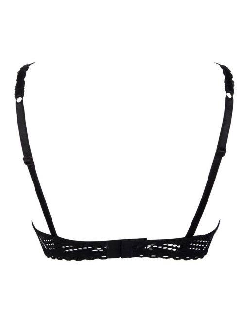 Tressage Graphic underwire bra, black