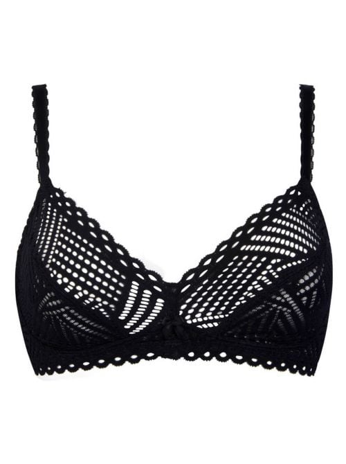 Tressage Graphic reggiseno senza ferretto, nero ANTIGEL