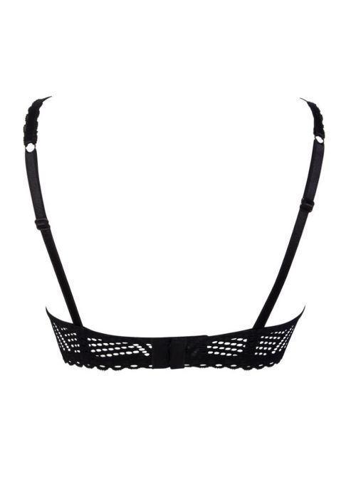 Tressage Graphic non-wired bra, black ANTIGEL
