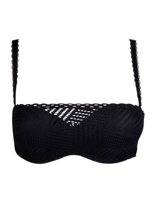 Tressage Graphic bandeau coque bra, black