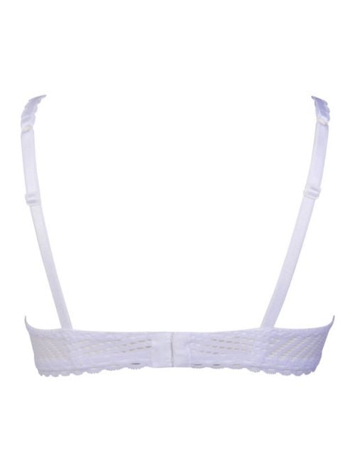 Tressage Graphic non-wired bra, white