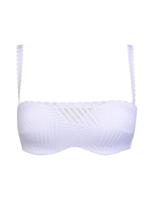 Tressage Graphic bandeau coque bra, white ANTIGEL