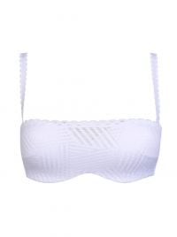 Tressage Graphic bandeau coque bra, white