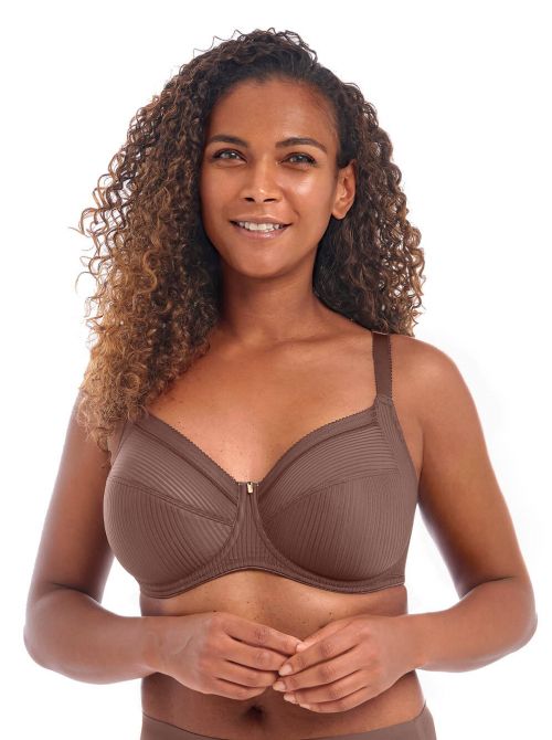 Fusion Underwired  Full Cup Side Support Bra, coffee roast