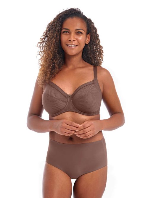 Fusion Underwired  Full Cup Side Support Bra, coffee roast