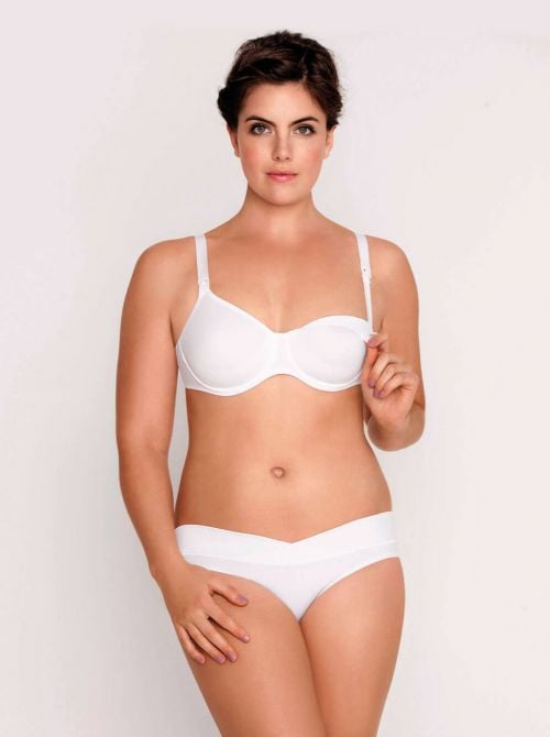 1429 Slip gravidanza con incrocio, bianco