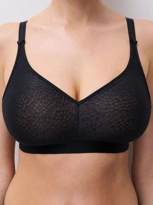 C Magnifique wire free bra, black CHANTELLE