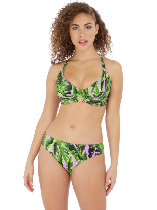 Jungle Oasis Bikini Brief, cassis