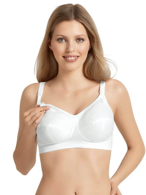 5051 non-wired nursing bra 90% cotton - up to J cup, white ANITA